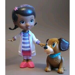 Just Play Dr. Muffins & Fido The Dog Small Action Figures 3" Cake Topper
